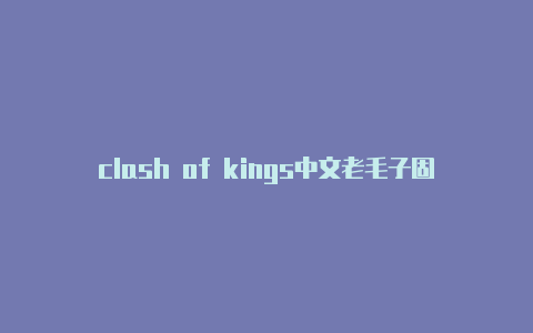 clash of kings中文老毛子固件有带clash的嘛版
