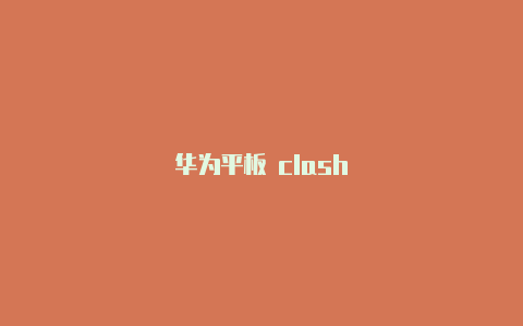 华为平板 clash