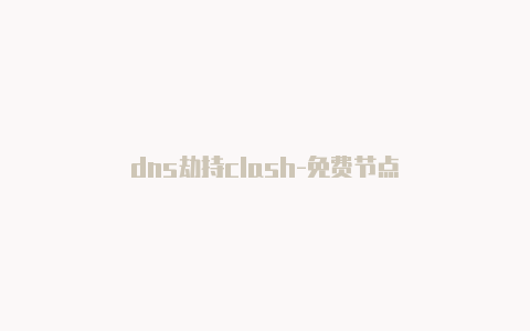 dns劫持clash-免费节点