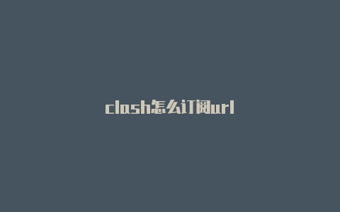 clash怎么订阅url