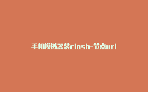 手机模拟器装clash-节点url