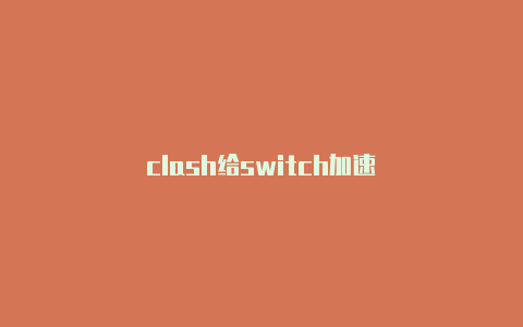 clash给switch加速