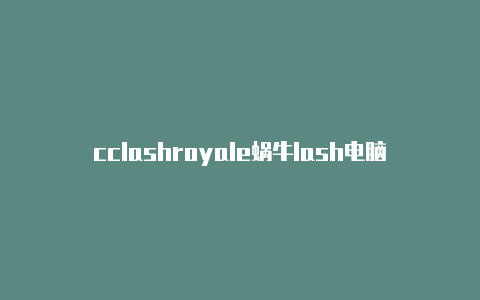 cclashroyale蜗牛lash电脑加速器怎么用