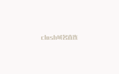 clash域名直连