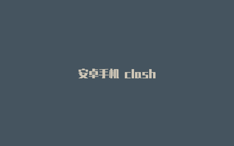 安卓手机 clash