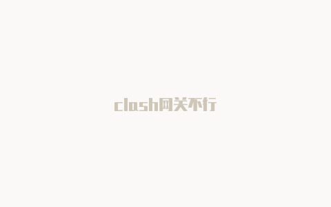 clash网关不行
