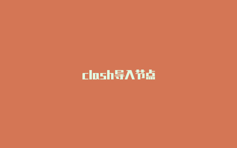 clash导入节点