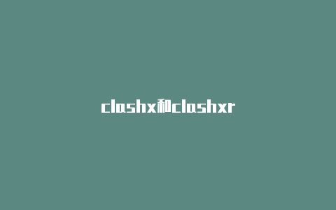 clashx和clashxr