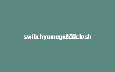 switchyomega配置clash