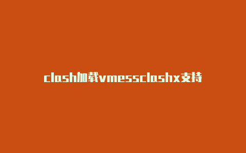 clash加载vmessclashx支持ssr吗