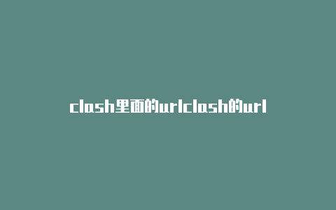 clash里面的urlclash的url在哪