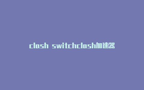 clash switchclash加速器订阅购买