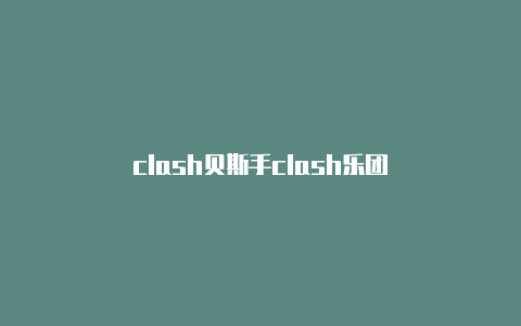 clash贝斯手clash乐团