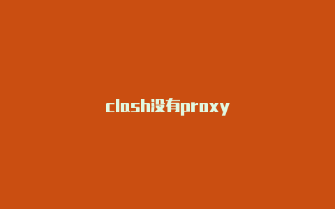 clash没有proxy