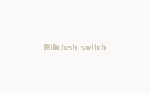 路由clash switch