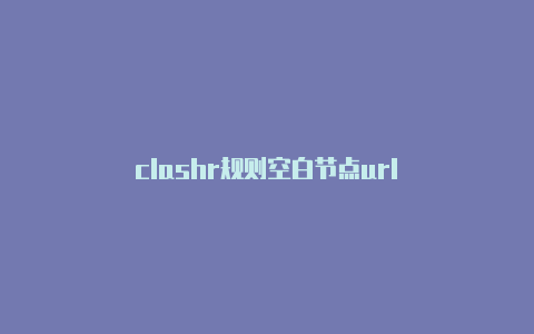 clashr规则空白节点url