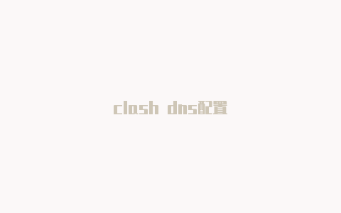 clash dns配置