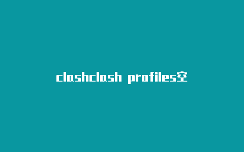 clashclash profiles空白x直连与全局的区别