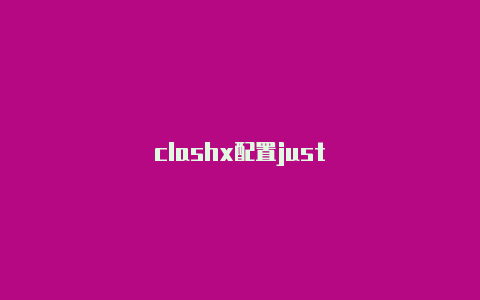 clashx配置just