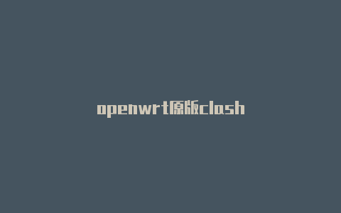 openwrt原版clash