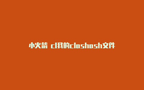 小火箭 cl我的clashash文件