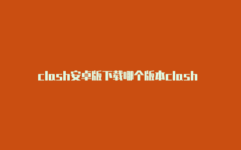 clash安卓版下载哪个版本clash mini 中文补丁