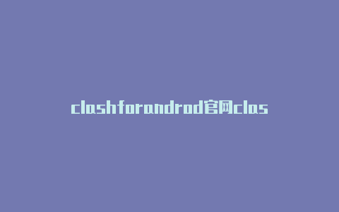 clashforandrod官网clash节点2023下载