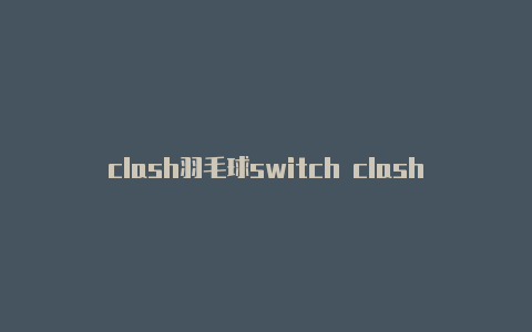 clash羽毛球switch clash代理拍