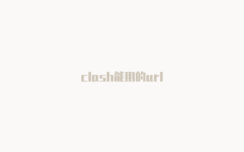 clash能用的url