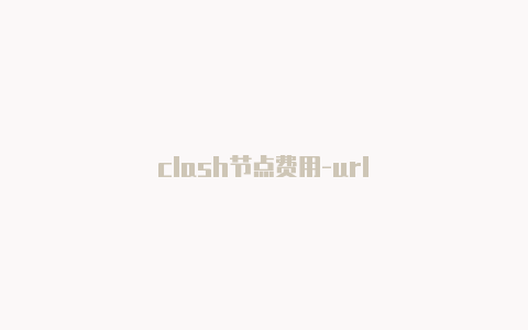 clash节点费用-url