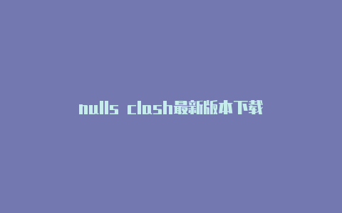 nulls clash最新版本下载