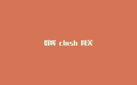 群晖 clash 网关