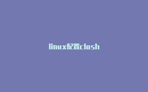 linux配置clash